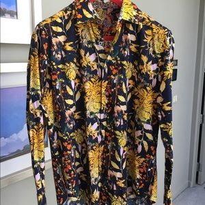 Beautiful Bright Floral Robert Graham Shirt